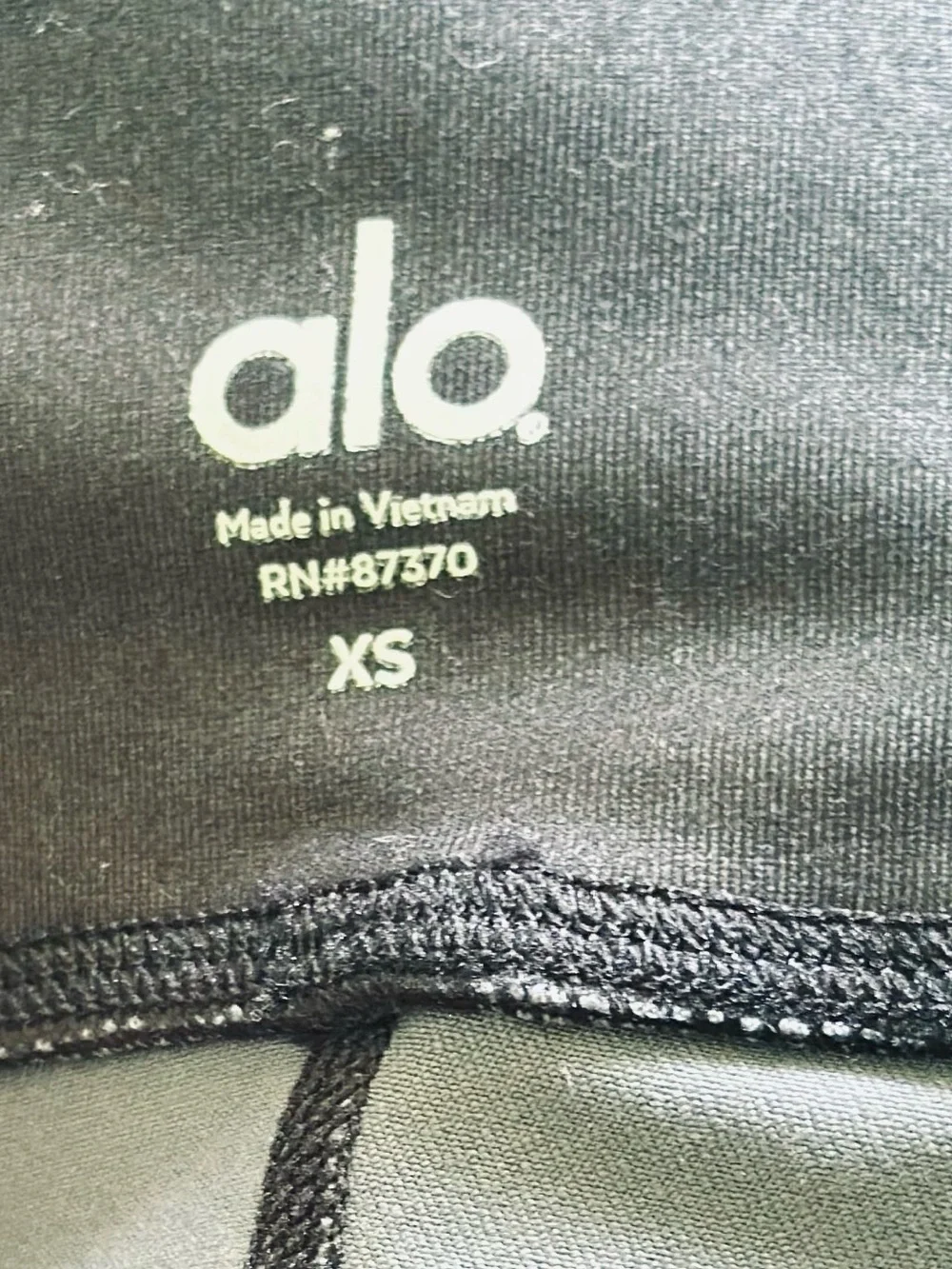 ALO Yoga Black and Charcoal High-Waist Leggings